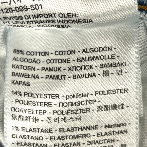 Levi's Wedgie Straight Jeans Shorts 25" Cutoffs Light Wash Grunge Retro Stretch - Picture 11 of 12